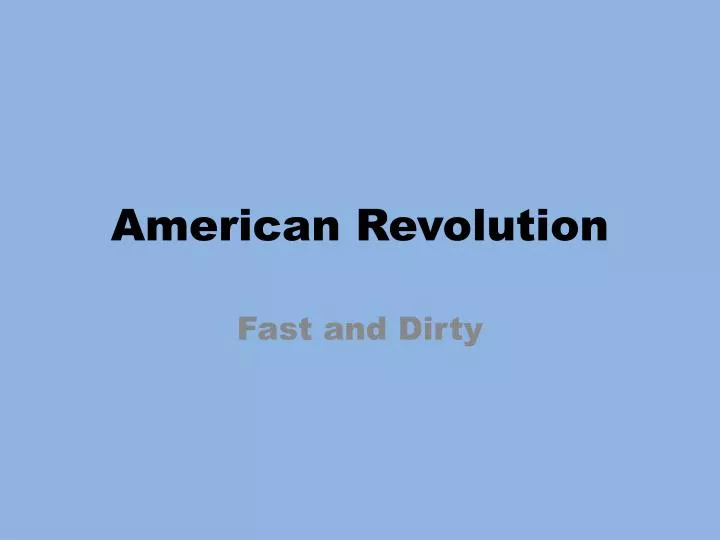 american revolution