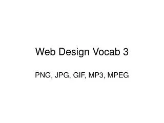Web Design Vocab 3
