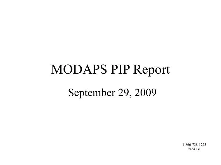 modaps pip report