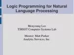 Logic Programming for Natural Language Processing - slide 1