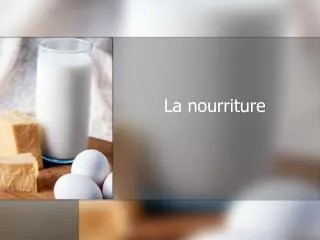 la nourriture