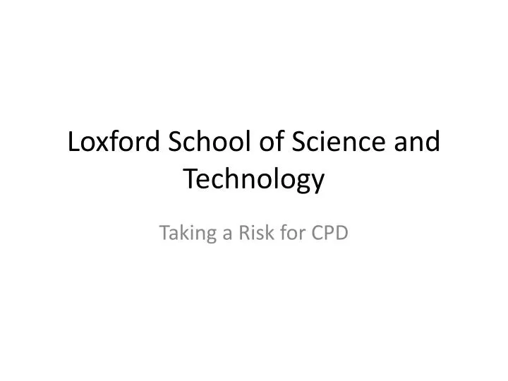 loxford school of science and technology