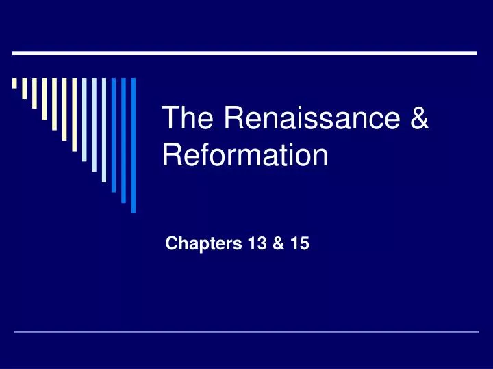 the renaissance reformation