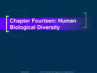 Chapter Fourteen: Human Biological Diversity