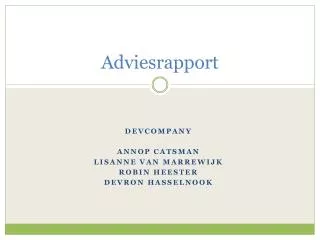 adviesrapport