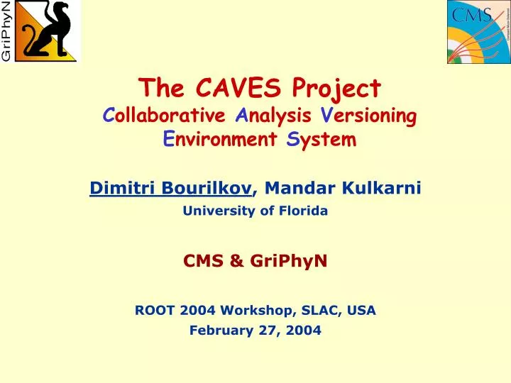the caves project c ollaborative a nalysis v ersioning e nvironment s ystem