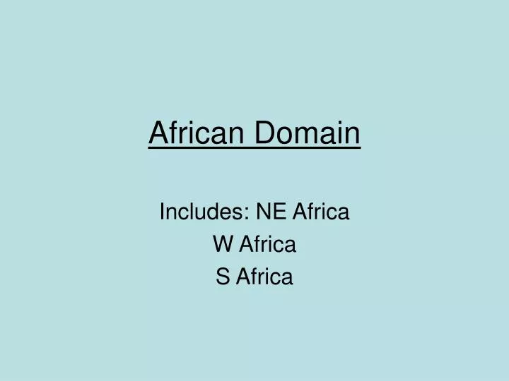 african domain