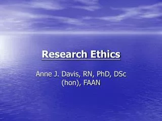 research ethics