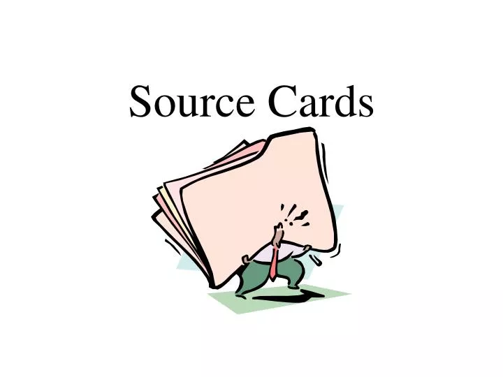 source cards