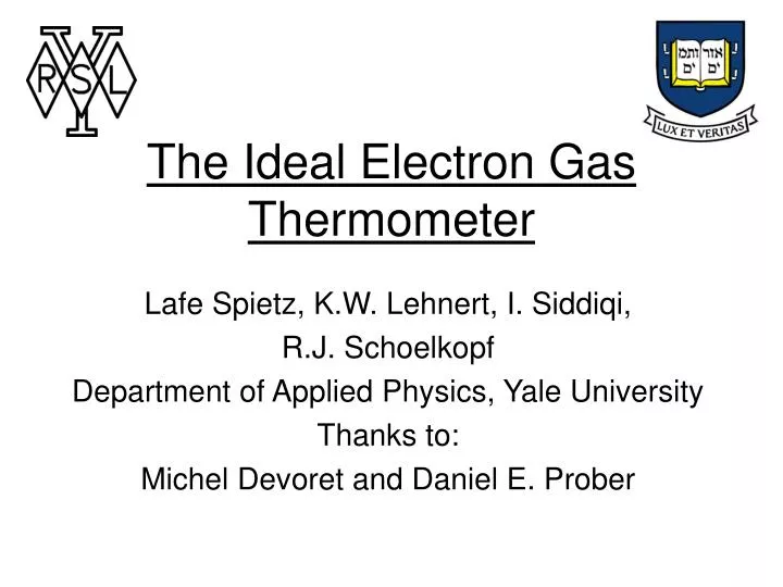 the ideal electron gas thermometer