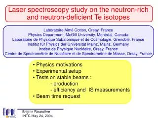 Laser spectroscopy study on the neutron-rich and neutron-deficient Te isotopes