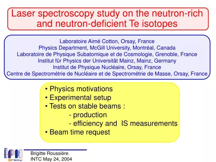 laser spectroscopy study on the neutron rich and neutron deficient te isotopes