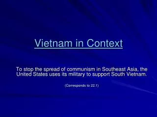 Vietnam in Context