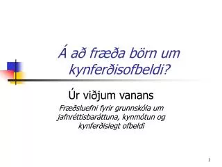 a fr a b rn um kynfer isofbeldi