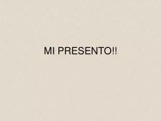 mi presento