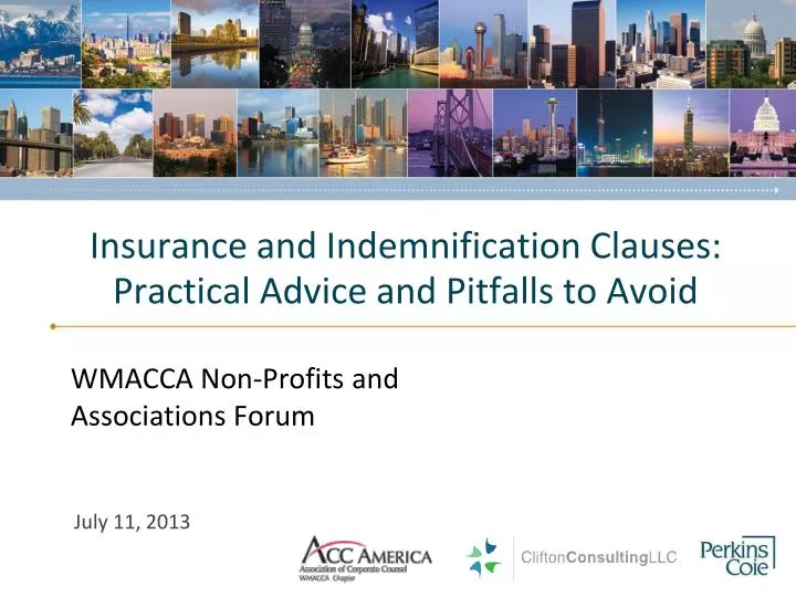 insurance and indemnification clauses practical advice and pitfalls to avoid
