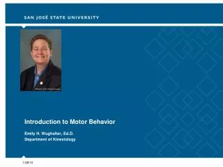 Introduction to Motor Behavior