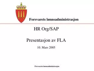 hr org sap presentasjon av fla