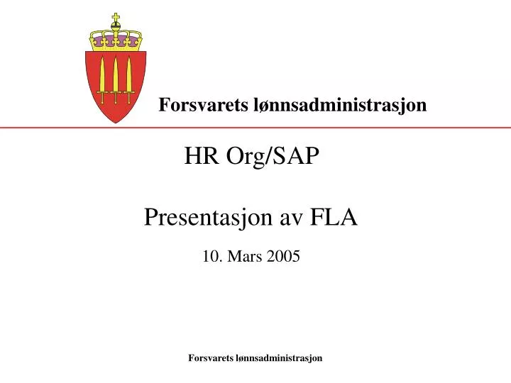 hr org sap presentasjon av fla