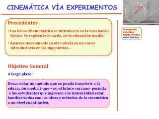 cinem tica v a experimentos