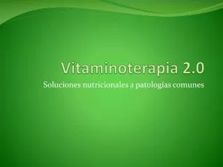 vitaminoterapia 2 0