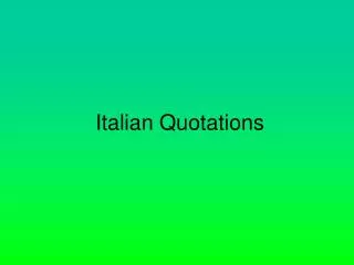 Italian Quotations