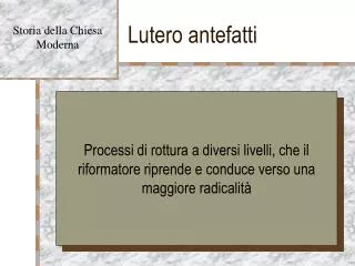lutero antefatti