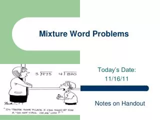 Mixture Word Problems