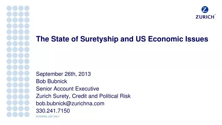 the state of suretyship and us economic issues