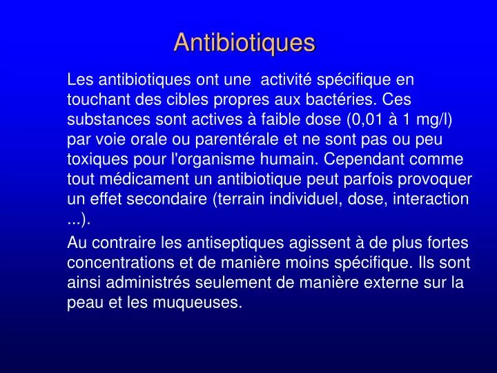 antibiotiques