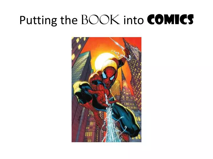 putting the book into comics