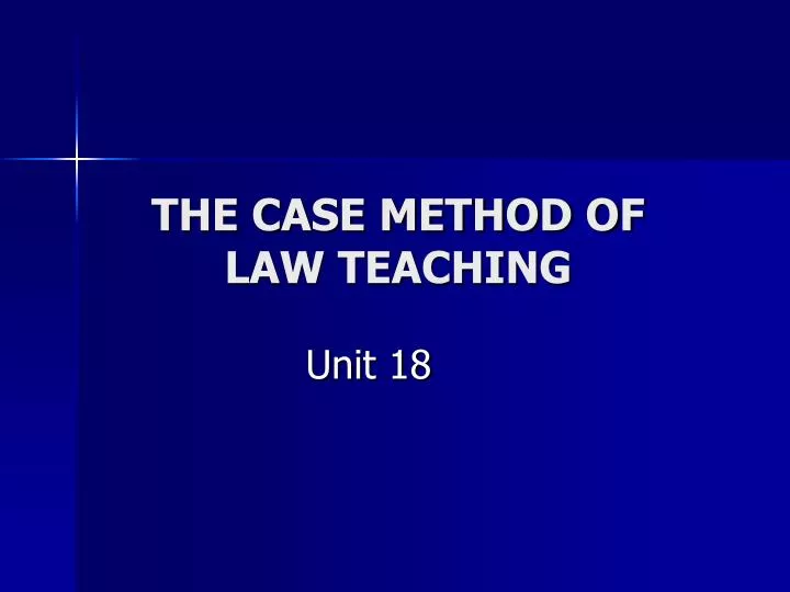 the case method of law teaching
