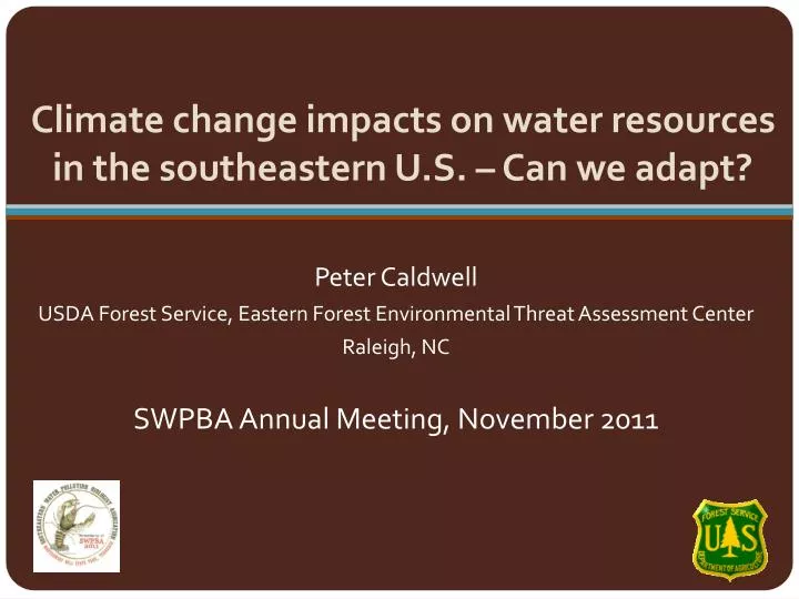climate change impacts on water resources in the southeastern u s can we adapt