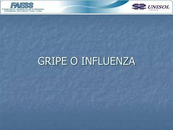 gripe o influenza