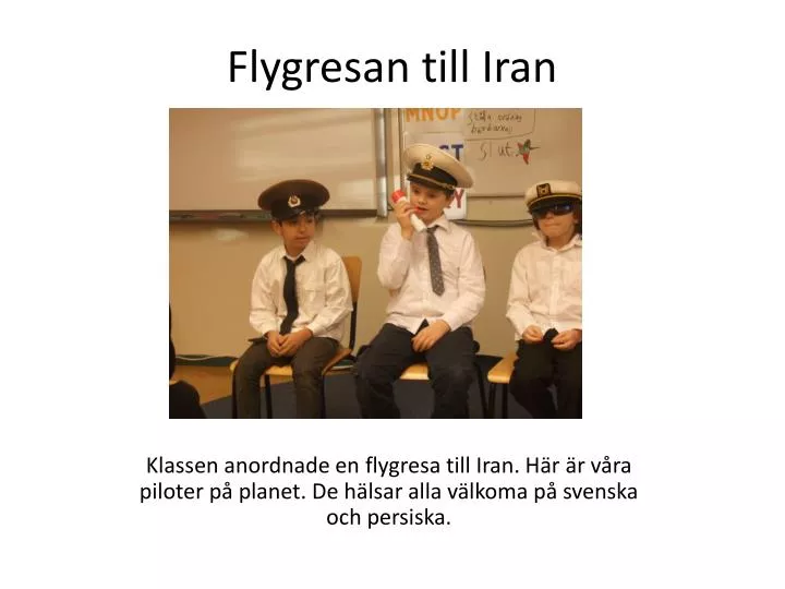 flygresan till iran