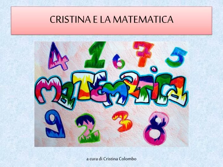 cristina e la matematica