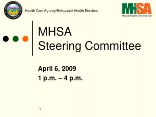 MHSA Steering Committee