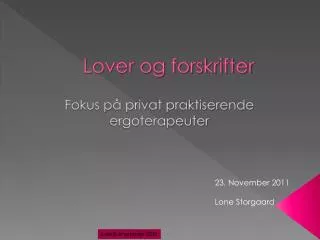 lover og forskrifter