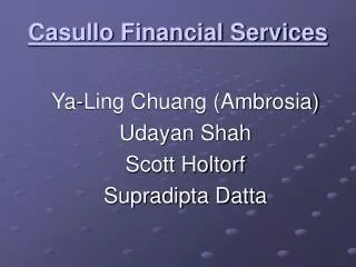 Casullo Financial Services