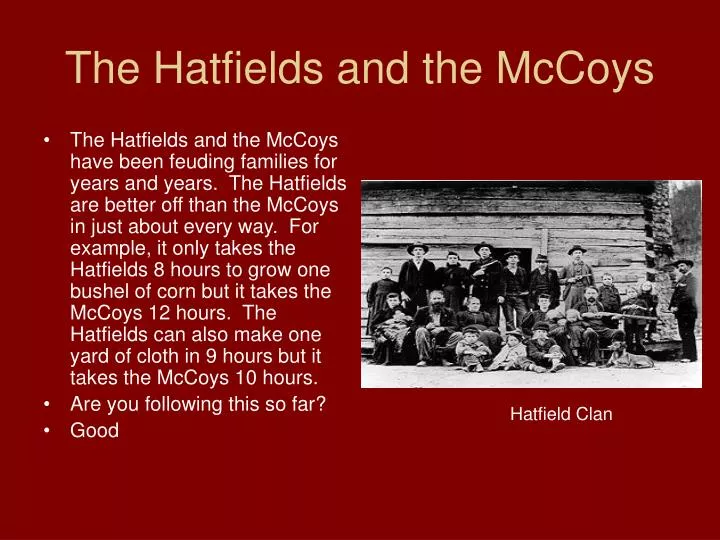the hatfields and the mccoys