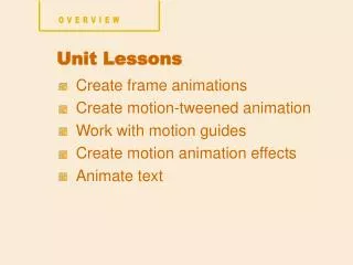 Unit Lessons