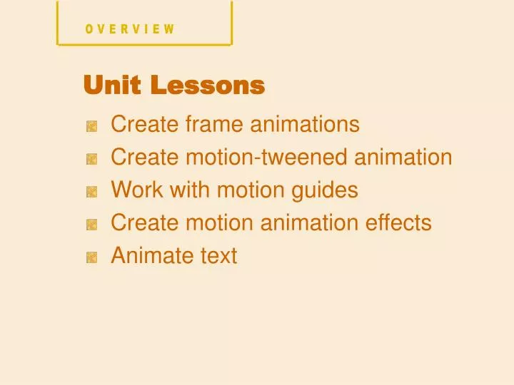 unit lessons