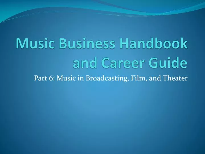 music business handbook and career guide