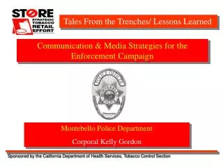 Communication &amp; Media Strategies for the Enforcement Campaign