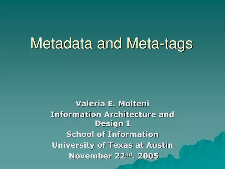 metadata and meta tags