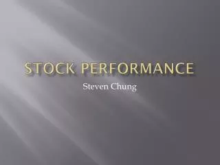 Stock Performance