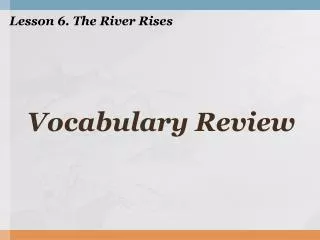 Vocabulary Review