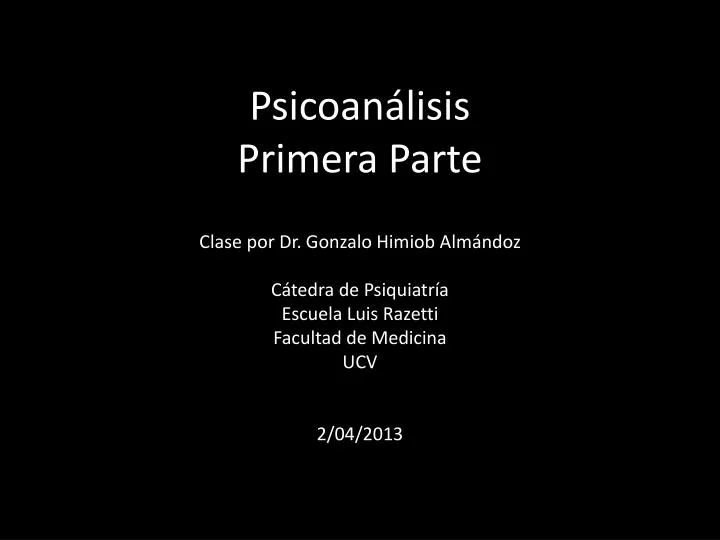 psicoan lisis primera parte