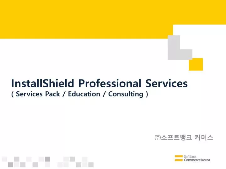 installshield professional services services pack education consulting