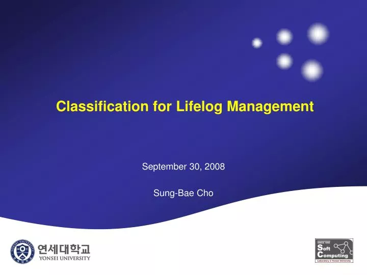 classification for lifelog management